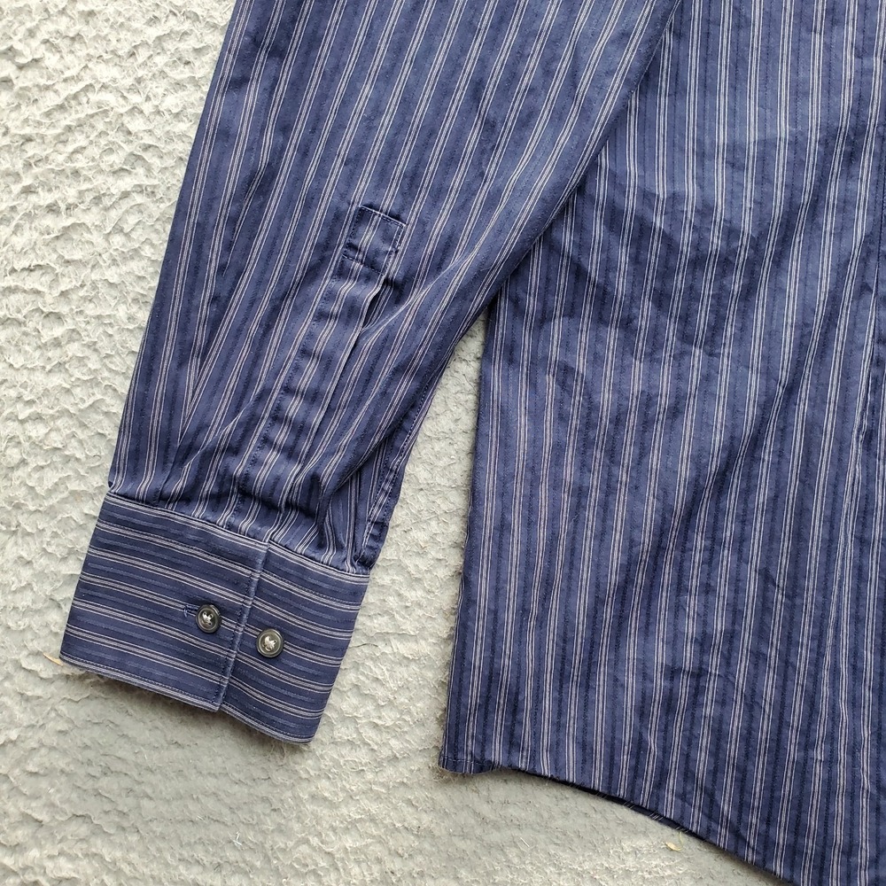 HUGO BOSS Dress Shirt Men 16 Multi Striped Formal Slim-Fit Long Sleeve Button-Up - Picture 9 of 9
